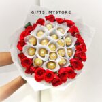 FERRERO AND ROSE BOUQUET By GiftsMyStore